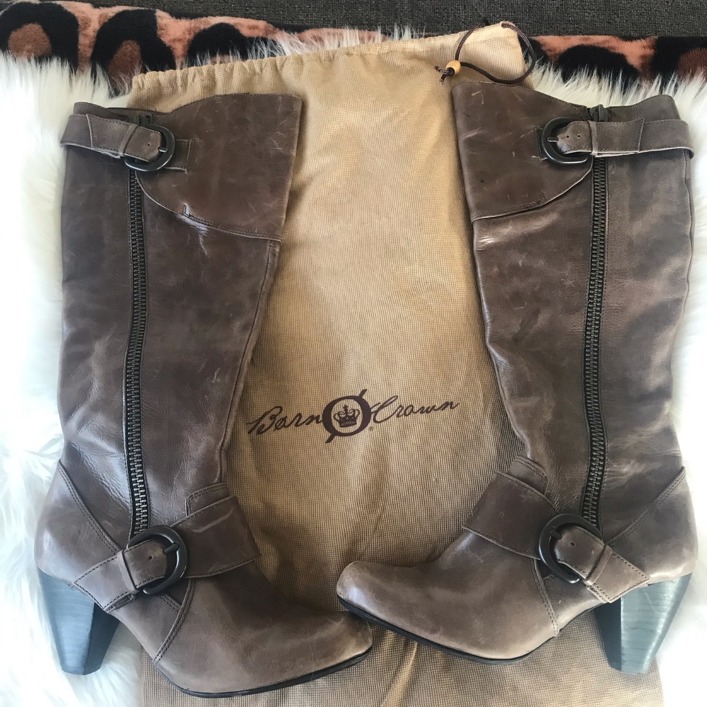 Born Crown Tall Leather Boots Sz 8.5